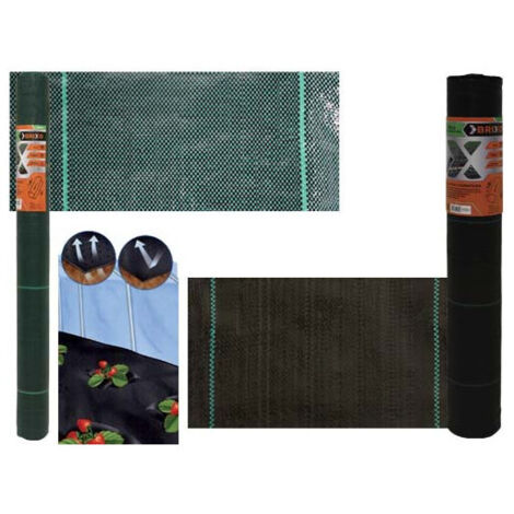 Tissu de paillage anti-mauvaises herbes vert Brixo 100 m H 1,05 (1/2)