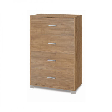 Meuble à 4 tiroirs, 70 cm (L) x 41 cm (P) x 112 cm (H), finition noyer Stelvio, Sarmog (1/5)