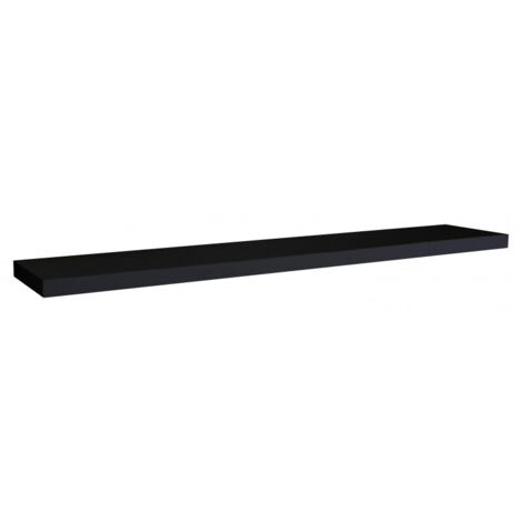 Étagère murale, étagère alvéolée, étagère en bois, étagère murale, noire, 120 x 25 x 5 cm - Minerva (1/5)