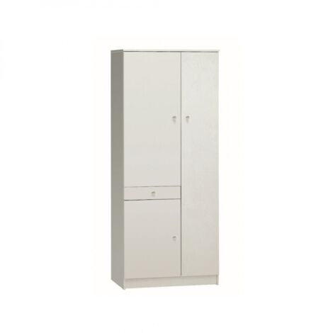Armoire polyvalente trois portes un tiroir Blanc 77x34x h183 cm (1/5)