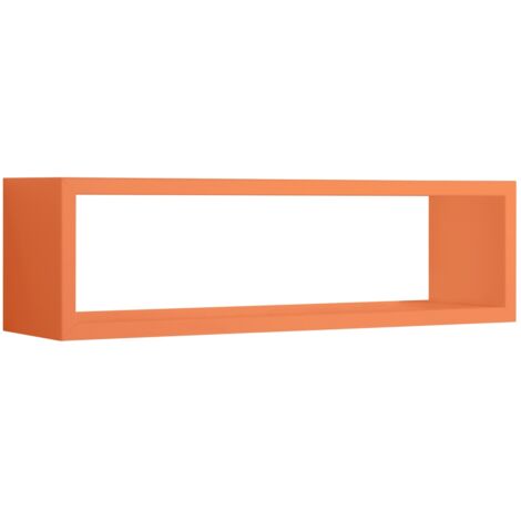 Étagère murale rectangulaire cube design moderne Regulus - Orange (1/4)