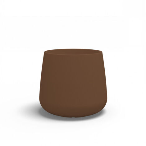 Vase au design moderne Ø53 H55 en polymère bronze résistant pour l'intérieur et l'extérieur - Fabriqué en Italie - Monacis