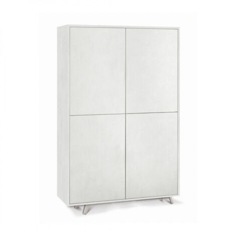 Armoire 4 portes 108L x 41P x H161 – Finition blanc mat – Sarmog (1/5)