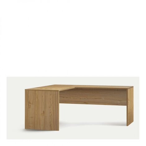 Bureau d'angle gauche 180 cm (L) x 169 cm (P) x 76 cm (H) – Finition noyer – Sarmog (1/3)