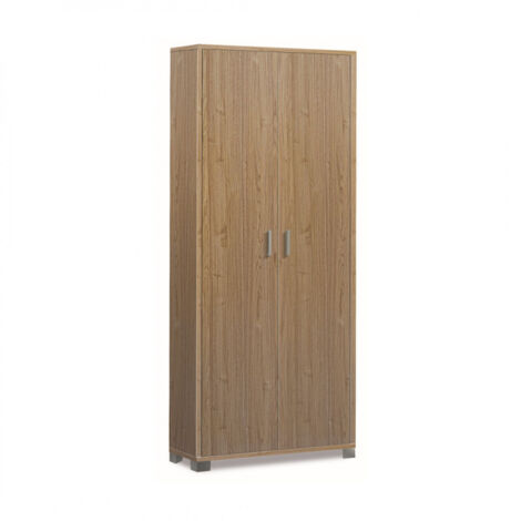 Meuble 2 portes 83L x 29P x H190 – Finition noyer Stelvio – Sarmog (1/4)