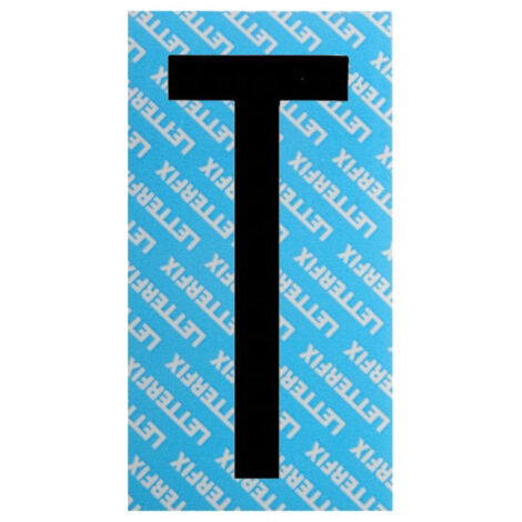 Lettre Adhésive Noire Série T80 T Letterfix