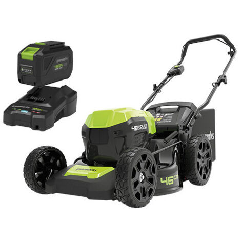 Greenworks 48V DVT Tondeuse 46 cm - avec une 4Ah batterie et chargeur