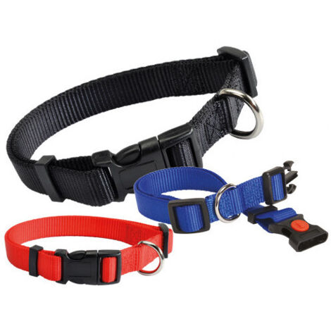 Collier Camon rouge mm 12 – Nylon résistant – Détachable rapide réglable pour petits chiens
