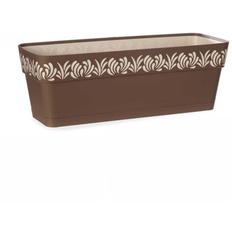 Jardinière auto-arrosante Gaia Marron Plastique (19 x 17 x 49,5 cm) (1/2)