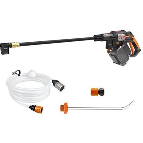 Worx – Nettoyeur haute pression électrique sans fil 20V – Moteur sans balais – Pression 56 bars – Débit 220 l/h – Tuyau d'aspiration 6 m
