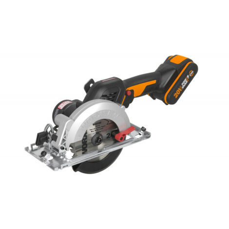 Scie circulaire sans balais Worx WX531 20 volts, 120 mm, avec batterie 2 Ah pour des coupes jusqu'à 41 mm (1/5)