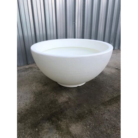 ATENA POT EN TRUCTURE BOWL 85CM DIAMETRE EN RESINE DIVERSES COULEURS POUR PLANTES - Couleur : Anthracite - Colore: Bianco