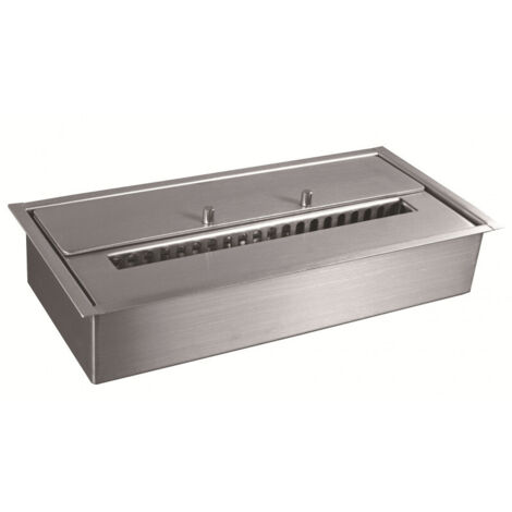 Brûleur encastrable double couche 4,5 L avec fibre de sécurité et allumeur de flamme – pour cheminée à bioéthanol – Tecno Air System