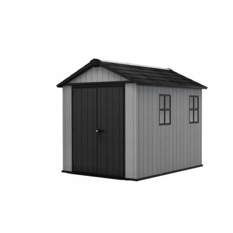 Abri de jardin en résine EVOTECH+, 287 x 230 cm, avec plancher et double porte, charge de neige de 150 kg/m², Newton Plus 759/975, gris, Keter (1/5)