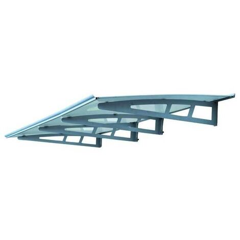 Vigor – Auvent en aluminium 95x270 cm – Couverture polycarbonate 2,7 mm – Charge max 10 kg – Norme EN-13561:2004