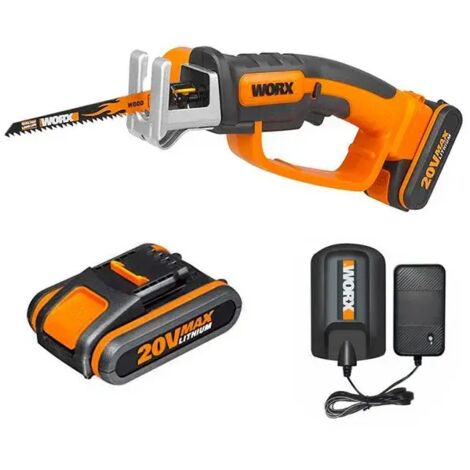 Worx – Scie à métaux sans fil 20V – WG894E – Batterie Li-Ion 2.0Ah – Profondeur de coupe 10mm acier – Lame 150mm pour bois et métal (1/5)