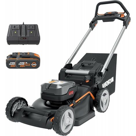 Worx – Tondeuse à batterie 40V autotractée WG749E – Moteur Brushless 2.0 – Largeur de coupe 46 cm – Idéale pour jardins jusqu'à 500 m² (1/5)