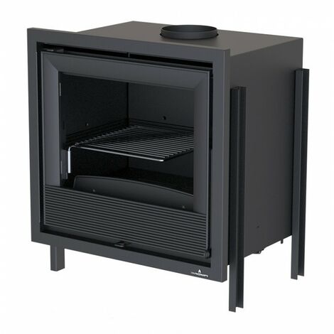 Insert pour cheminée à double combustion 611x581 Bronpi Paris-55 en matériau réfractaire 9,5 kW (1/5)