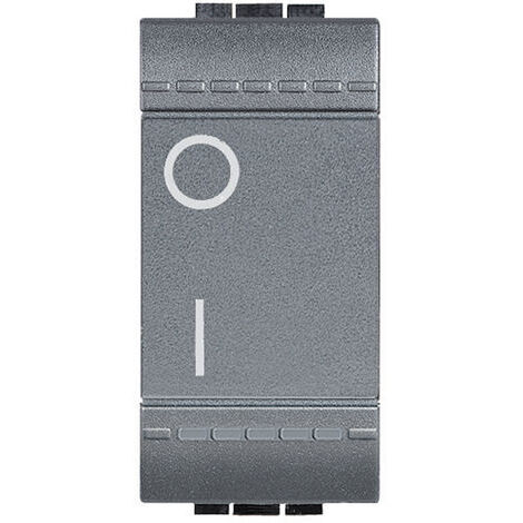 Interrupteur 2P 16A 250 Vac Anthracite Livinglight L4002N (1/2)