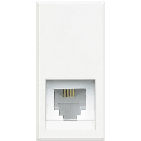 Bticino Axolute Prise téléphonique Blanc HD4258C11N
