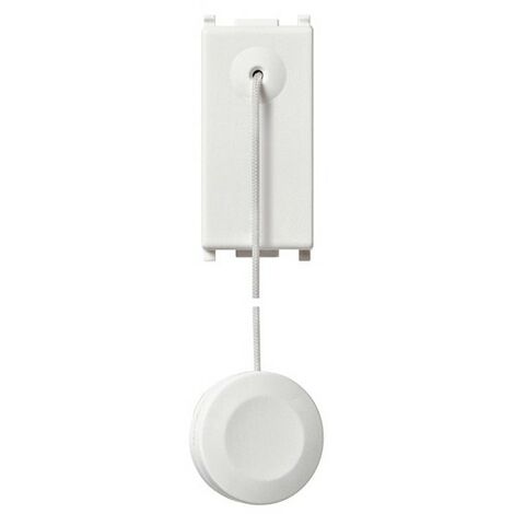 Bouton de tirage Vimar Plana 1P NO 10A 250V Blanc 14052