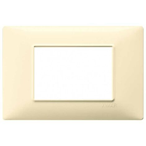 14653.04 Plaque 3 Modules Crème Plate
