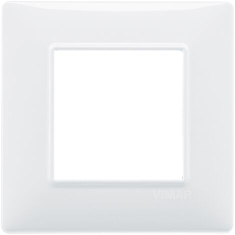 14642.01 Plaque à 2 modules blanc plate
