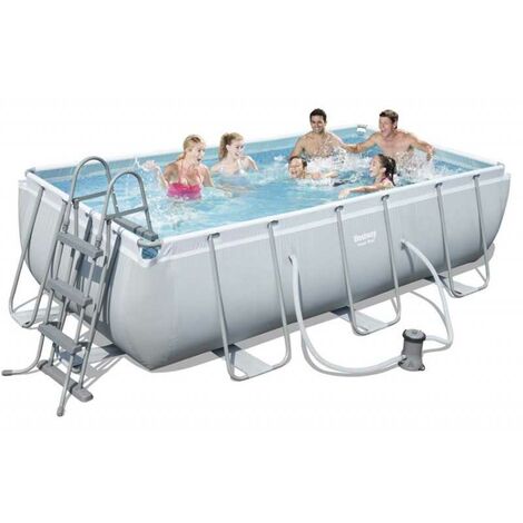 Bestway – Piscine tubulaire Power-Steel 404x201x100 cm – Tritech PVC-polyester – Contenance 6478 L – Structure acier anti-corrosion - 404X201X100H