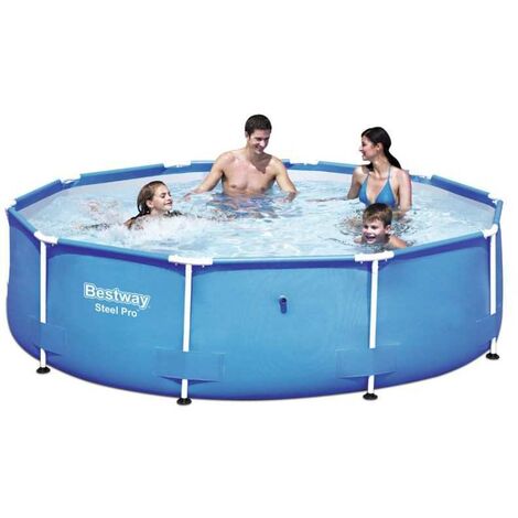 Bestway – Piscine tubulaire Steel-Pro 305 – Structure acier anti-corrosion – Tritech pvc-polyester 3 couches – Dimensions 305x76h cm – Contenance 4678L