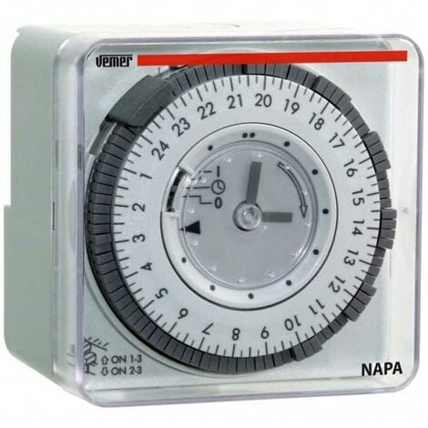 Interrupteur horaire électromécanique quotidien Vemer VP884100 Napa-D