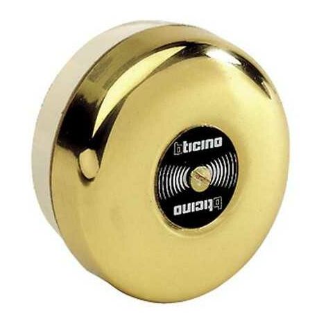 Bticino – 33N Cloche tympanique 8/12V – Finition bronze élégante – Installation murale ou en caisson – Protection pour interphone et sonnette