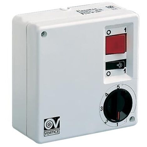 Vortice – Régulateur de vitesse pour ventilateurs de plafond – Alimentation monophasée 220-240V – Installation murale ou encastrée – Charge max 250W