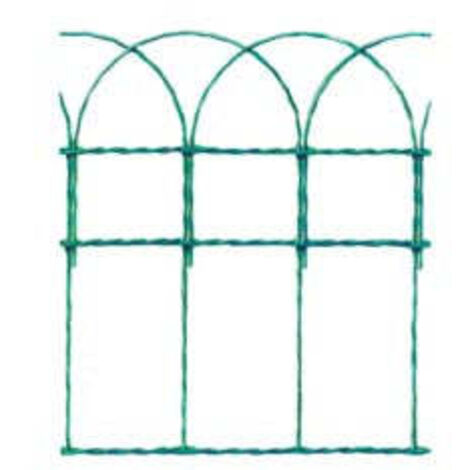 Treillis galvanisé plastifié vert 10m – Hauteur 40cm – Clôture résidentielle pour parterres de fleurs – Résistant aux intempéries – Trex
