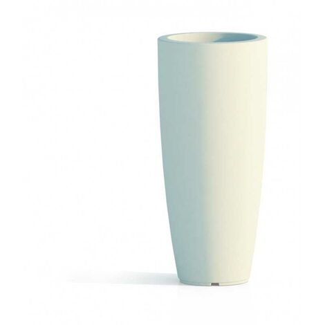 Vase en polymère Monacis Stilo rond blanc - Ø 33 cm - h 70 cm