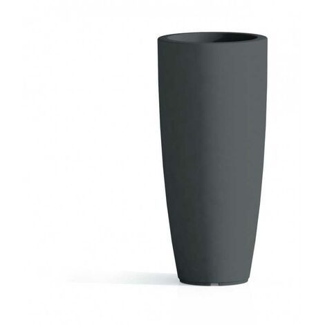 Vase en polymère Monacis Stilo rond haut anthracite - Ø 40 cm - h 90 cm
