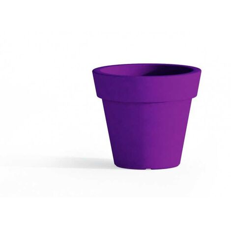 Idralite – Pot de fleurs rond Ø 80 cm en résine violet – Hauteur 70 cm – Capacité 184 litres – Finition sablée – Fabriqué en polyéthylène recyclable