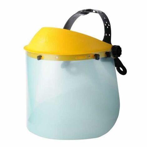 Visière De Protection Intégrale Réglable Pour Tondeuse à Gazon, Tronçonneuse Et Jardinage Orange