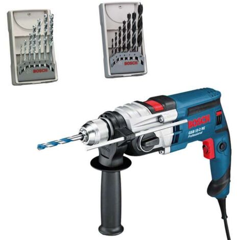 Bosch – Perceuse à percussion 850W – 2 vitesses 0-3000 tr/min – Couple 36Nm pour béton et maçonnerie – Mandrin 13mm sans clé - Gsb19-2Re (1/4)