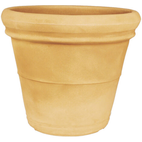 Vase décoratif classique traditionnel Ø45 H36 en polymère Impruneta résistant, idéal pour les plantes de jardin et de terrasse - Monacis