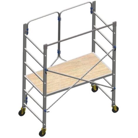 Facal – Échafaudage en aluminium 2,80 m de hauteur de travail – Charge maximale 150 kg – Montage rapide – Sac de rangement inclus – PIEGOSP