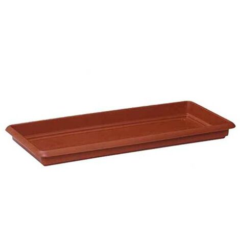 Soucoupe rectangulaire maxi 92x38 cm – Plastique moulé par injection – Résistante jusqu'à -20° – Pour extérieur et soleil – Stefanplast