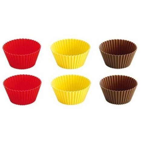 Petits moules en silicone colorés cm 7 pz.6 Delicia Tescoma 630646 (1/2)