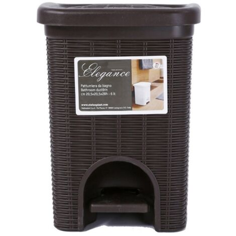 POUBELLE À PÉDALE ÉLÉGANT MOKA 6 L STEFANPLAST (1/5)