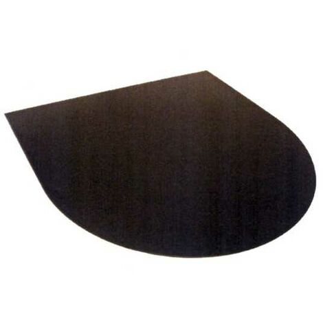 Pare-feu cheminée acier peint noir mat – Forme semi-circulaire 84x84 cm – Épaisseur 2,0 mm pour poêle à bois – Mille