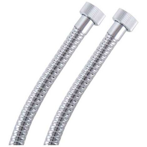 Douche flexible chromée F/F 1/2" 120 Double écrou