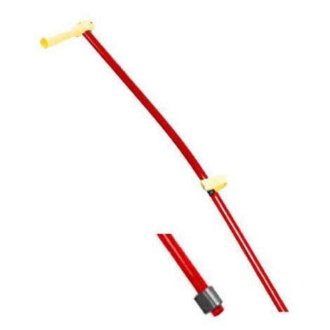 Poignée de jardin en acier ovale 150 cm – Prise en main confortable – Tube peint pour usage intensif – Équipement inclus : anneau faux, 2 vis, clé anneau – Falci