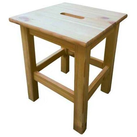 Tabouret en pin séché 30x30x44 cm – Capacité 70 kg – Livré assemblé – Design élégant pour cuisine et salon – Blinky - 30X30X44H
