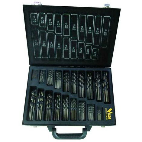 Jeu d'embouts en acier forgé HSS Vigor pcs.150 mm. 1-10
