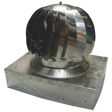 Terminal De Cheminée Anti-vent Carré En Acier Inox - Ventilateur Tournant - Marque EUROPROFIL