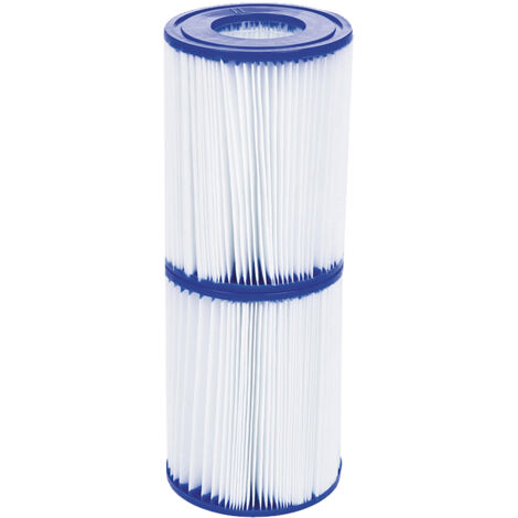 Cartouche de filtre de piscine type II – Lot de 2 – Ø 10,6 cm x H 13,6 cm – Débit 2.006 et 3.028 L/h – Compatible avec pompes Bestway